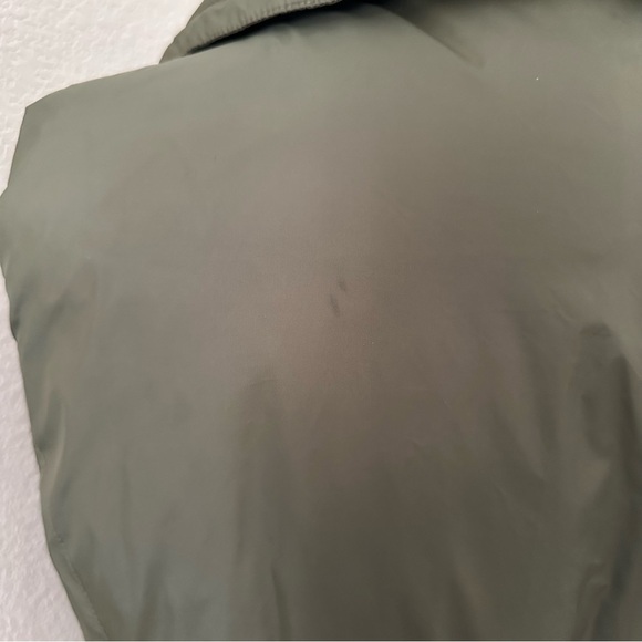 Eileen Fisher Khaki Army Green Down Puffer Sleeveless Vest Size L - Picture 11 of 15